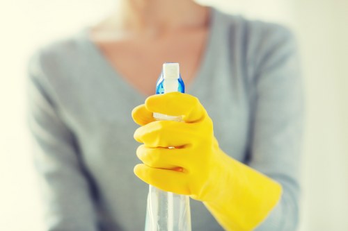 Employee reporting a cleaning-related hazard for immediate action